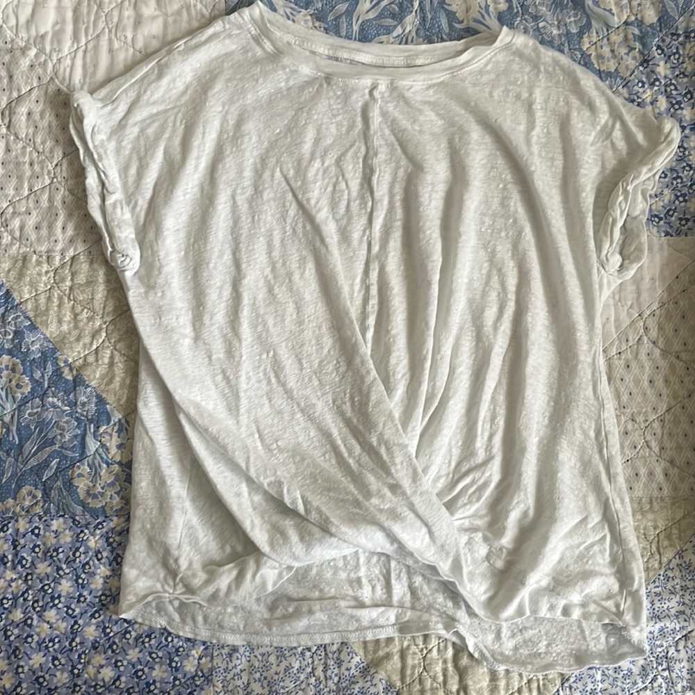 White Linen Tee